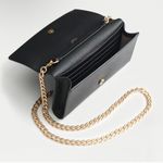 J.Crew Satin Chain Wallet Handbag Clutch Bright Berry Black Photo 3