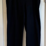 Dana Buchman Dana Buchanan | Black Pleated Dress Pants Front Pockets Elastic Waist Size 16 Photo 0