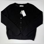 Mango Black Scalloped Cardigan 🖤 NEW WITH TAGS🏷️ Photo 2