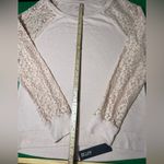 Apt. 9  Cameo Rose Lace Sleeve Sweatshirt Photo 6