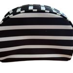 Kate Spade  Black and White Striped Cosmetic Case Photo 1