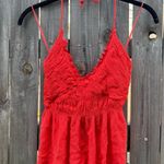Free People  Red/ Orange Halter Top | Size S Photo 2