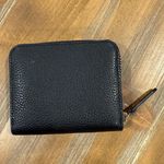 Cole Haan Small Black Leather Zip Around Wallet Classic Compact Card Holder Photo 1