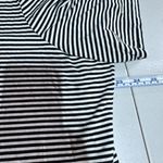 Talbots  Scoop Neck SS Stretch Striped Knit T-Shirt Black White‎ Size 2X 2XP Photo 4