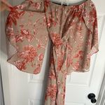L'ATISTE  Beige Floral Pants Photo 0