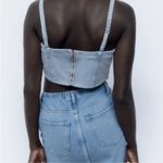 ZARA denim corset top NWT Photo 3