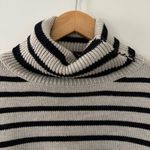 Miou Muse Striped Turtleneck Sweater Oversized mocha and black Size S Photo 5