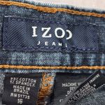 IZOD  Blue Cotton Denim Jeans Straight Leg Classic Fit Western Pants Plus 16 Photo 6