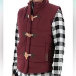 Legendary Whitetails Maroon Quilted Toggle Puffer Vest SIZE M Red Photo 0