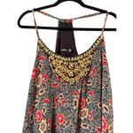 Boohoo  high/low racerback beaded Boho sundress dark floral casual 10 flowy Photo 1
