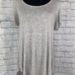 Forever 21 oversize short sleeve scoopneck top grey size small women Photo 0