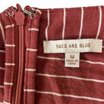 Skies Are Blue ‎ Women’s Striped Sleeveless Jumpsuit Romper Brown Wide Leg Medium Photo 3