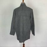 Caslon  Medium Black White Houndstooth Open Front Long Sleeve Lightweight Jacket Photo 4