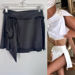 ARE YOU AM I Lilja Silk Wrap Mini Skirt Black Sz XS Photo 1