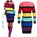 NEW YORK & COMPANY Stripe Sweater Dress Size L Yellow Size L Photo 1