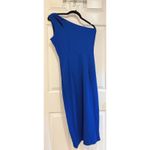 Pretty Garden One Shoulder Dress Cutout‎ Bodycon Cocktail Party Blue Size S Photo 3