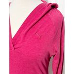 Puma Women's Long Sleeve V Neck Pullover Hoodie Sweatshirt Pink Size Small Photo 3