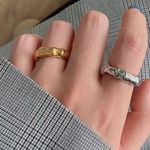 Unisex ring bamboo joint ring gold ring simple ring stacking ring stackable ring Photo 1