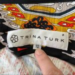 Trina Turk  Womens Silk Blazer Tribal Diamond Moderna Sz 10 Southwestern Boho EUC Photo 3