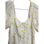 For Love and Lemons Ashland Mini Cherry Dress Milkmaid Coquette Lace Up Bodice White Size M Photo 4