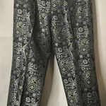 Etcetera  Women’s Size 10 Jacquard Dress‎ Pants Gold Silver Black Viscose Wool Photo 0