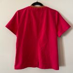 FIGS  Oran V-neck Scrub Top Hot Pink Orange Nurse Uniform Women's size Medium Photo 5