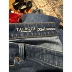 Talbots Flawless Girlfriend Jeans Womens Size 22W Blue Denim Stretch Med Wash Photo 2
