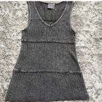 Vocal gem/sequin mineral wash blue gray tank top Photo 2