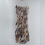 Self Contrast satin strapless mini dress size medium NWT Blue Photo 2