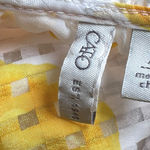 Cato Sleeveless Blouse Womens XL White Yellow Floral Ruffle Sleeve Top Chic Photo 2