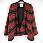 Jack by BB Dakota southwest Tweed Blazer Jacket Red Black Small western Photo 0