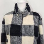 Stillwater Supply Black and Cream Fleece Pullover Size Large Buffalo Check Fleec Photo 1