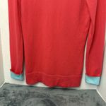 Lilly Pulitzer Pull Over Cotton-Blend V-Neck Pink/ Blue Sweater Large EUC Photo 4