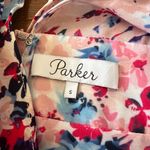Parker  Women's Halter Neck Sleeveless Blouson Silk Floral Mini Dress Size Small‎ Photo 2