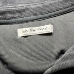 We The Free Free People  Grey Luxe Velour Velvet Henley Shirt Top Boho Size Large Photo 5