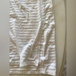 Lululemon White Sheer Striped Short Sleeve Top Tunic Size 8 Photo 2