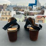 Franco Sarto Black Suede Sandal Size 7 Harlet 2 Block Heel Peep Toe bohemian Photo 4