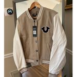 True Religion Wool Horseshoe Bomber Varsity Jacket Size M Photo 2