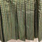 Adrienne Vittadini Y2K silk pleated green brown midi skirt flare  Photo 6