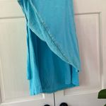 Neon Buddha Blue Layered Cotton Dress Sleeveless Comfort Pool Beach Size XS Photo 3
