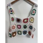 Crochet Multicolor Cropped Tank Top Boho Festival 3XL Granny Square Size undefined Photo 1
