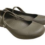 Crocs  Women's Comfort Loafers Shoes Size 6 Rubber Brown Photo 0