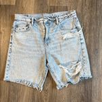 American Eagle Outfitters Skater Distress High Rise Jean Shorts Size 8 Photo 0