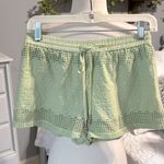 Blue Rain Textured Cutout Shorts Photo 2