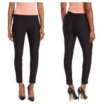 T Tahari New Pull On Pants Slacks Stretchy Ankle Invisible Zipper Black S Photo 1
