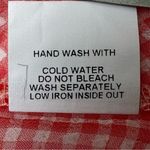 Hot & Delicious Gingham Top Wrap Red White Semi Sheer Small S NWT Photo 6