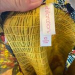 Xhilaration Spaghetti Strap Fit and Flare Honeycomb Yellow Floral Sundress New Photo 7