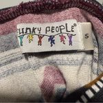 Vintage Y2K Funky People Knit Shift Dress Blue Geometric Southwest Striped S Photo 4