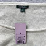 Wild Fable Large Star Knit Sweater Off White Blue Stitch Long Sleeve Loose Fit Photo 4