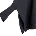 White House | Black Market Whipstitch Ruana Women’s Size XS/S Poncho Black Wool Photo 10